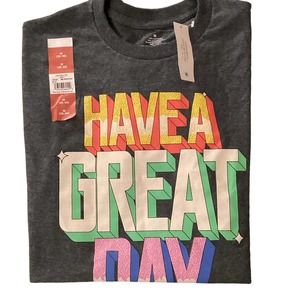 NWT Boys M 38-40 Gray Have A Great Day‎ And Leave Me Alone T-Shirt
